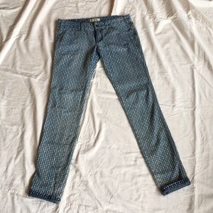 Free People patterned skinny jeans
